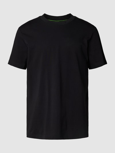 BOSS Green T-Shirt mit geripptem Rundhalsausschnitt Black 2