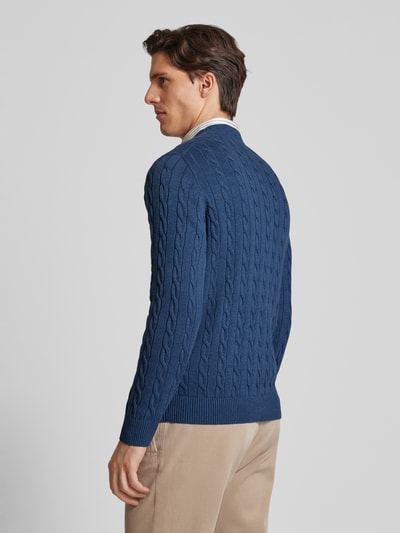 Gant Gebreide pullover met ronde hals Jeansblauw gemêleerd - 5