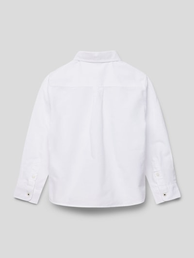 Mango Regular Fit Hemd im unifarbenen Design Modell 'oxford' Weiss 3