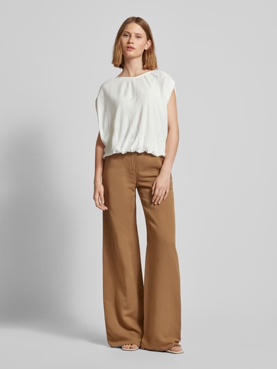 Christian Berg Woman Blouseshirt met plissévouwen Offwhite - 1