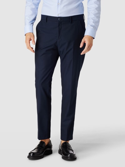 SELECTED HOMME Pantalon met structuurmotief, model 'RYDE' Marineblauw - 4