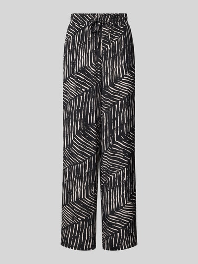 OPUS Stoffen broek van viscose met elastische band, model 'Marou' Zwart - 2
