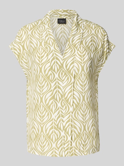 s.Oliver BLACK LABEL Top bluzkowy o kroju relaxed fit z czystej wiskozy Zielony 2