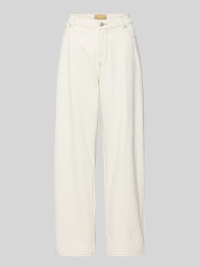 Produktfoto, Baggy Jeans im 5-Pocket-Design Modell 'KYOTO' von JJXX aus bawełna, krój baggy, zapięcie na guzik i zamek błyskawiczny, szerokość w rozmiarze 27/32: 40 cm, długość wewnętrzna nogawki w rozmiarze 27/32: 76 cm
