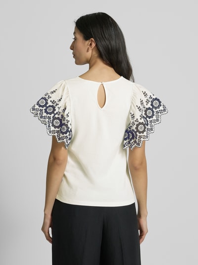 ICHI T-shirt met ronde hals, model 'MALUI' Offwhite - 5