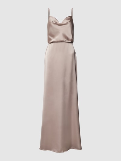 Laona Abendkleid mit Wasserfall-Ausschnitt Taupe 2