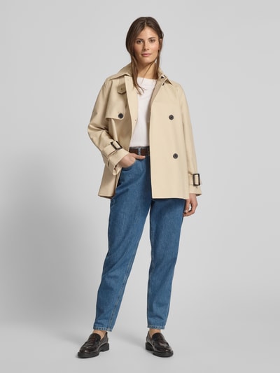 Stefanel Trenchcoat mit Umlegekragen Beige 1