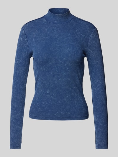 Only Shirt met lange mouwen en fijnrib, model 'VALERIE' Marineblauw - 2