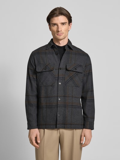 Jack & Jones Premium Freizeithemd mit Knopfleiste Modell 'RAYLE' Anthrazit 4