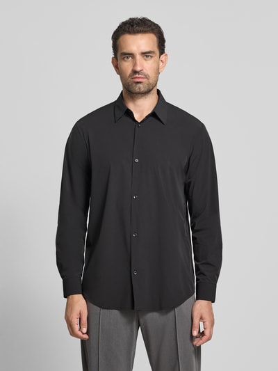 ARMANI EXCHANGE Koszula casualowa regular fit z kołnierzykiem typu kent Czarny 4