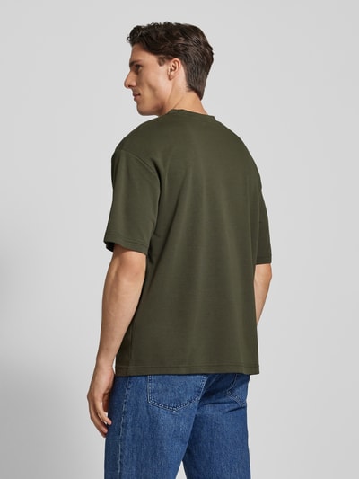 SELECTED HOMME T-shirt met ronde hals, model 'RELAX-OSCAR' Donkergroen - 5