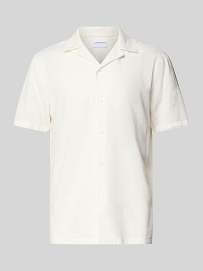 Lindbergh Relaxed Fit Leinenhemd mit 1/2-Arm Weiss 2