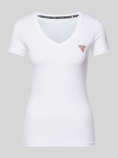 Guess T-shirt met V-hals Wit - 2