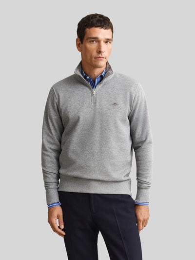 GANT Regular Fit Sweatshirt aus Baumwoll-Mix Hellgrau 4