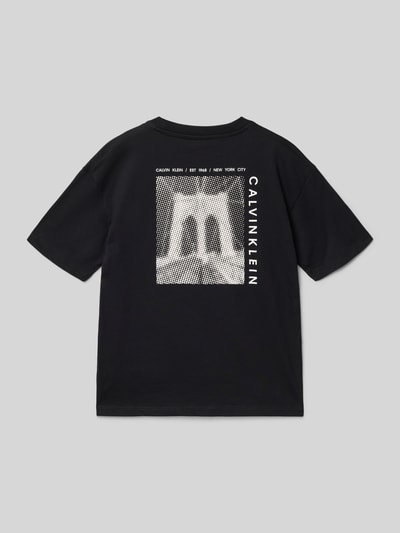 Calvin Klein Jeans regular fit T-shirt van puur katoen Zwart - 3