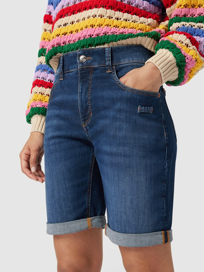 MAC Jeansshorts mit Zier-Applikation Blau 3