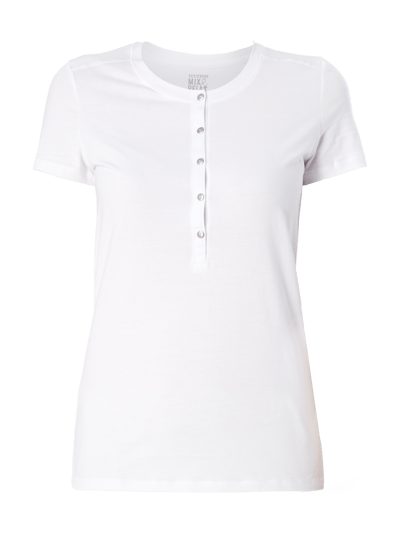 Schiesser Koszulka serafino z czystej bawełny
 Biały 1
