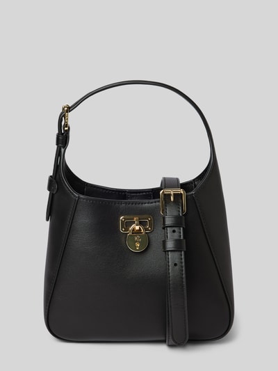 Lauren Ralph Lauren Lederhandtasche mit Label-Anhänger Modell 'TANNER' Black 2
