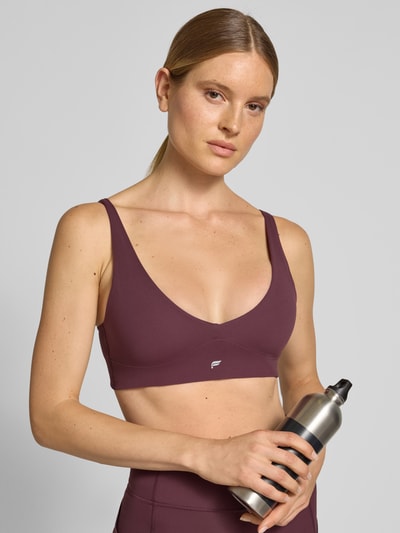 Fabletics BH mit Logo und Hakenverschluss Bordeaux 3
