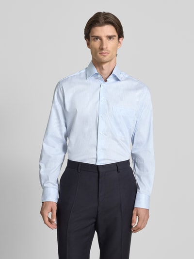 ETERNA Comfort Fit Businesshemd mit Knopfleiste Bleu 4