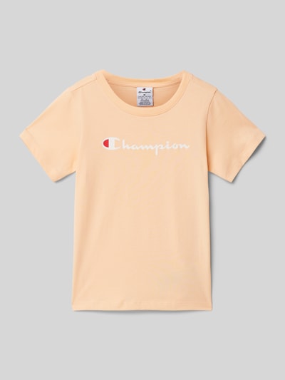 CHAMPION T-Shirt mit Label-Print Apricot 1