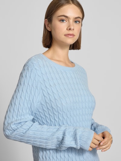 Pieces Regular fit gebreide pullover van viscosemix, model 'FIA' Lichtblauw - 3
