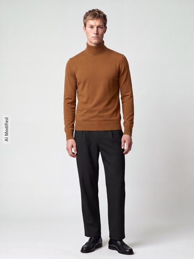 Selected Pullover met col Koper - 1