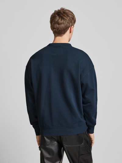 G-Star Raw Sweatshirt mit Label-Stitching Dunkelblau 5