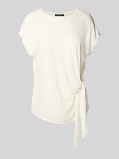 Oui T-shirt met knoopdetail Offwhite - 2