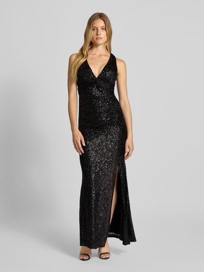 Jake*s Cocktail Avondjurk met V-hals Zwart - 4