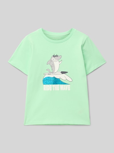 Tom Tailor T-shirt o kroju regular fit z czystej bawełny Jasnozielony 1