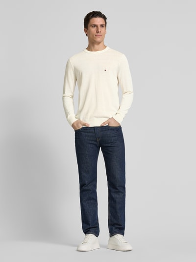 Tommy Hilfiger Gebreide pullover met ribboorden Ecru - 1