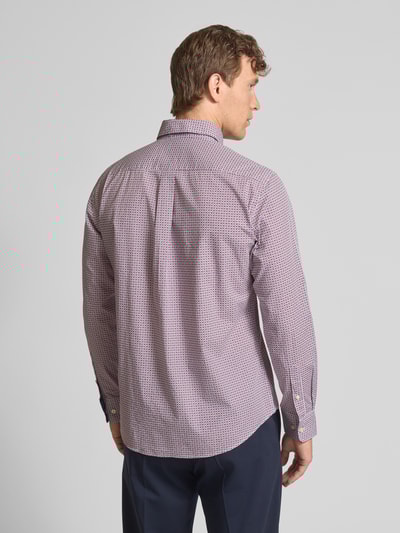 Fynch-Hatton Koszula casualowa o kroju regular fit z wyhaftowanym logo model ‘Poplin’ Koralowy 5