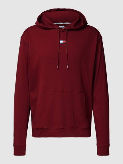 Tommy Jeans Hoodie in Ripp-Optik Modell 'HERITAGE' Dunkelrot 2