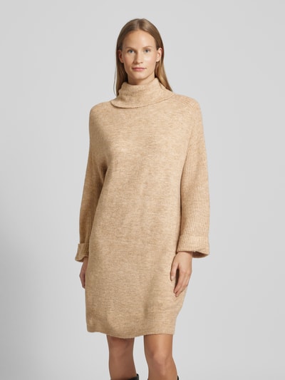 Vero Moda Knielanges Strickkleid mit Rollkragen Modell 'JUPITER' Taupe 4