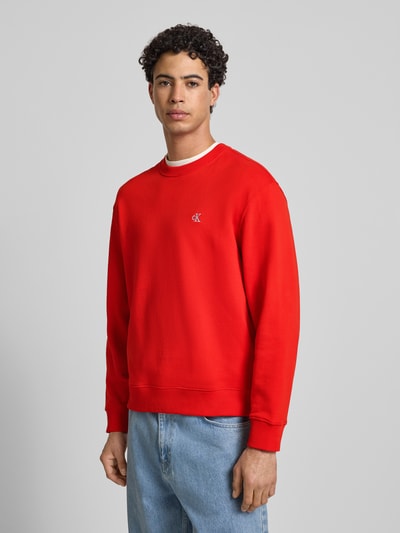 Calvin Klein Jeans Sweatshirt aus reiner Baumwolle Rot 4