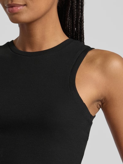 Only Slim fit korte tops van katoenmix, model 'VILMA' Zwart - 3