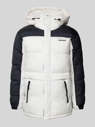 REVIEW Steppjacke mit Kapuze Offwhite 2