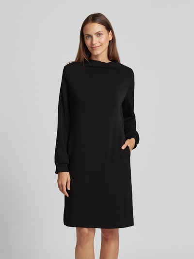 s.Oliver BLACK LABEL Loose Fit Sweat-Kleid mit gelegtem Kragen Black 4