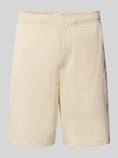 SELECTED HOMME Loose Fit Shorts mit elastischem Bund Modell 'THAIS SUMMER' Offwhite 2