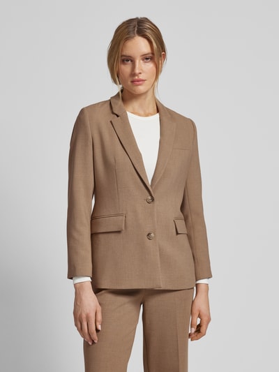 Selected Femme Blazer mit Pattentaschen Modell 'RITA' Camel Melange 4