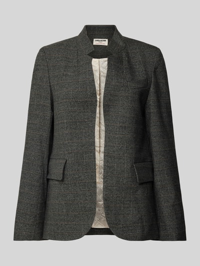 Zadig & Voltaire Regular fit blazer met opengewerkte voorkant Antraciet - 1