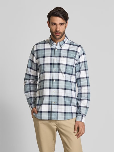 Barbour Freizeithemd mit Knopfleiste Bleu 4