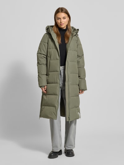 IQ Studio Gewatteerde jas met capuchon Rietgroen - 1