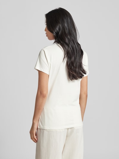 LIU JO SPORT T-Shirt mit Label-Print und Ziersteinbesatz Weiss 5