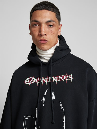 VETEMENTS Hoodie mit Label-Print Black 3