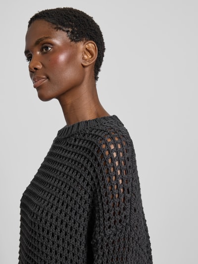 Juvia Relaxed Fit Pullover mit Lockmuster Dunkelbraun 3