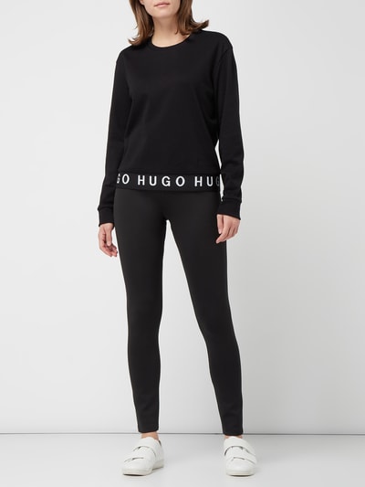 HUGO Sweatshirt met logozoom  Zwart - 1