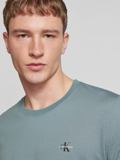 Calvin Klein Jeans Regular Fit T-Shirt aus reiner Baumwolle Anthrazit 3