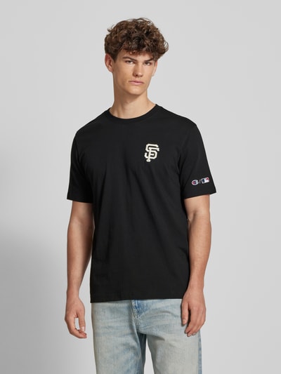 CHAMPION T-shirt met labeldetail Zwart - 4